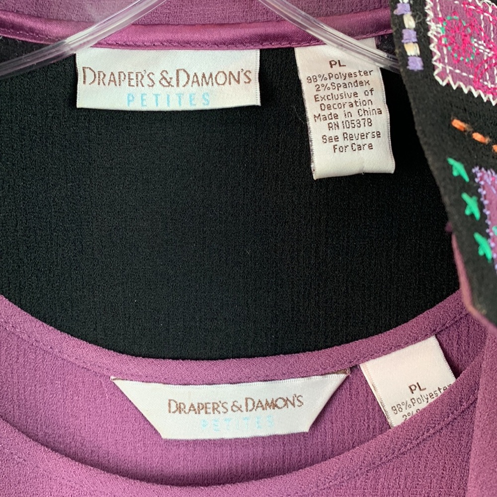 Draper's & Damon's 2 Pice Set Embroidered Jacket & Matching Shell - Picture 7 of 9